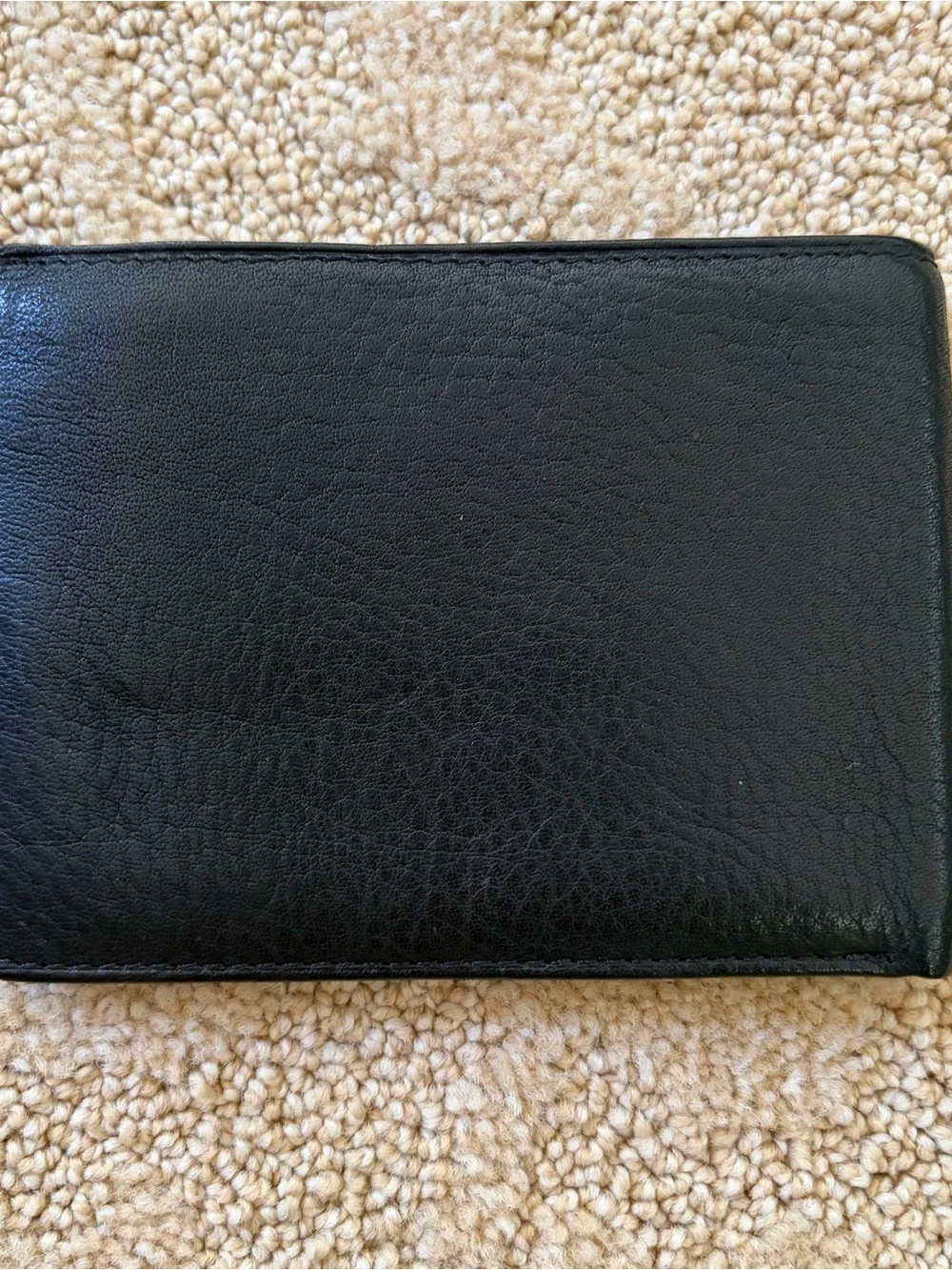 Men's Black Leather Card & Key Holder - Minimal Bifold